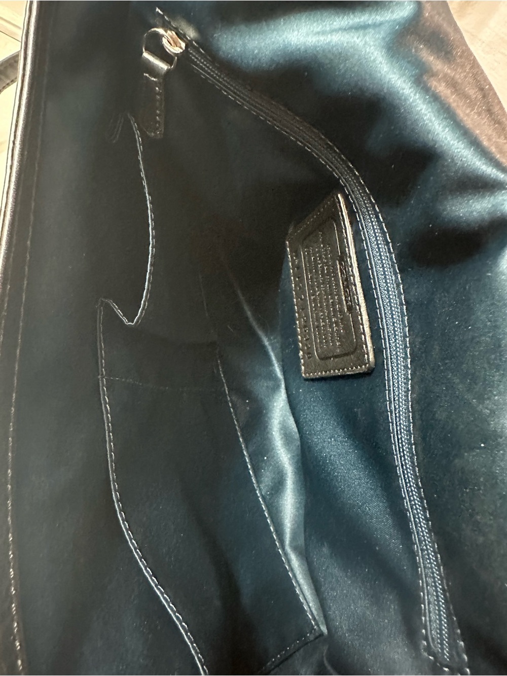 Coach Black Leather Python-Embossed Madison Flap Satchel - Picture 6 of 12